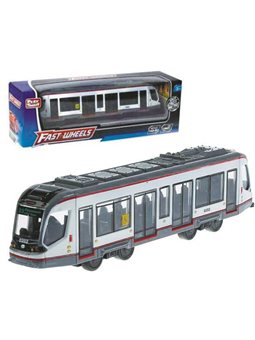 Іграшка масштабованої іграшки Play Smart трамвай 6583 Інерція металопластикові в сірій коробці (ZX-75284)