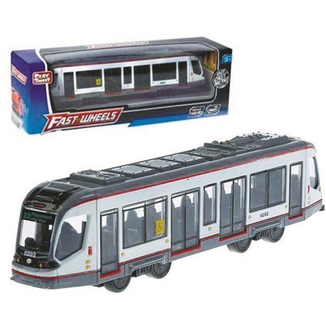 Игрушечная масштабированная игрушка Play Smart Трамвай 6583 инерция металлопластик в коробке Серый (zx-75284)