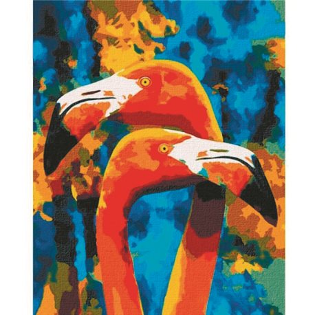 Картина по номерам "Оранжевые фламинго" Идейка (КНО4261)