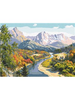Картина за номерами "Осінь у горах" Ідейка (КНО2848)