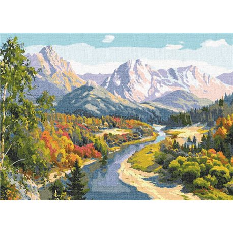 Картина за номерами "Осінь у горах" Ідейка (КНО2848)