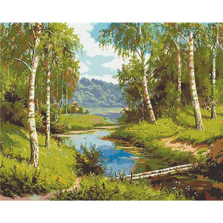 Картина по номерам "Мостик через реку" Идейка (КНО2849)