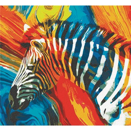 Картина по номерам "Цветная зебра" Идейка (KHO4269)