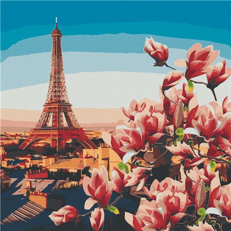 Картина за номерами "Паризькі магнолії" Ідейка (KHO3601)