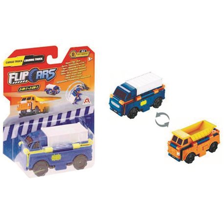Машинка-трансформер Flip Cars 2 в 1 вантажівці та навантажувачі (EU463875-12)