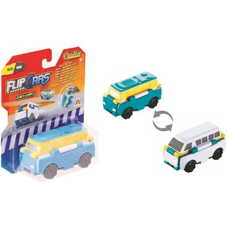 Машинка-трансформер Flip Cars 2 в 1 Автобус и Микроавтобус (EU463875-11)