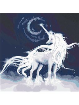 Картина за номерами "Білий єдинорог" Ідейка (KHO5037)