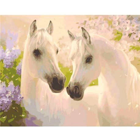 Картина по номерам "Пара лошадей" Идейка (КНО2433)