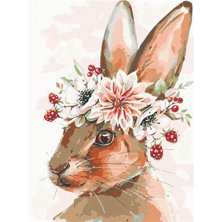 Картина за номерами "Цвітучий кролик" Ідейка (KHO4272)