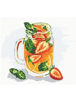 Картина за номерами "Апельсиновий коктейль" Ідейка (KHO5626)