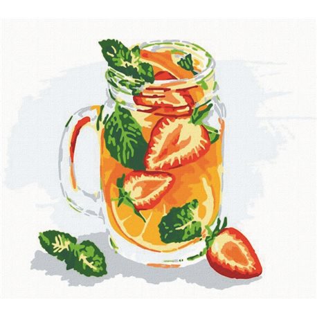 Картина по номерам "Апельсиновый коктейль" Идейка (КНО5626)