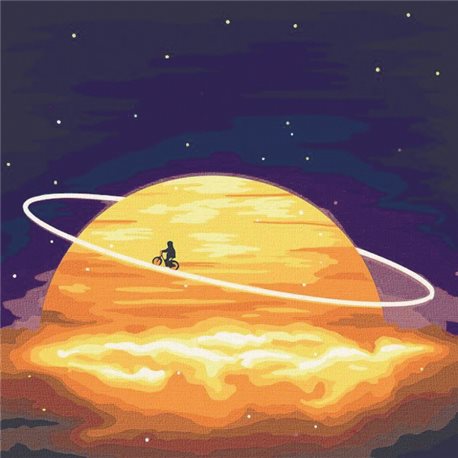Картина по номерам "Вокруг Сатурна" Идейка (КНО9546)