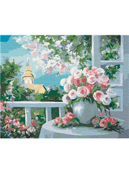 Картина за номерами "Чарівність квітучого саду" Ідейка (KHO2204)