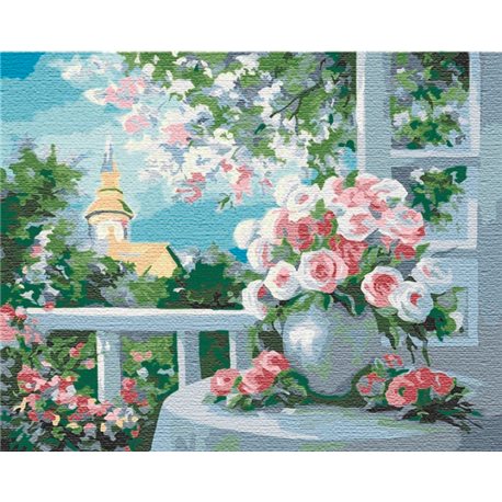 Картина по номерам "Шарм цветущего сада" Идейка (КНО2204)