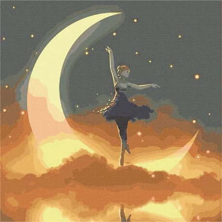 Картина по номерам "Лунная принцесса" Идейка (КНО5034)
