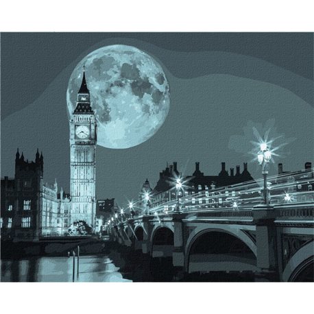 Картина по номерам "Ночь в Лондоне" Идейка (KHO3614)