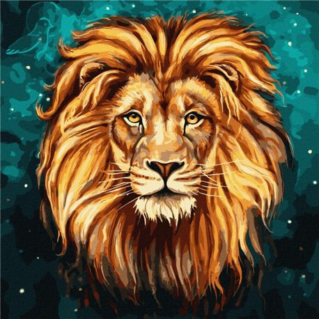 Картина по номерам "Роскошный лев" Идейка (KHO4286)