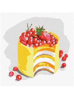 Картина по номерам "Сочное пирожное" Идейка (KHO5630)