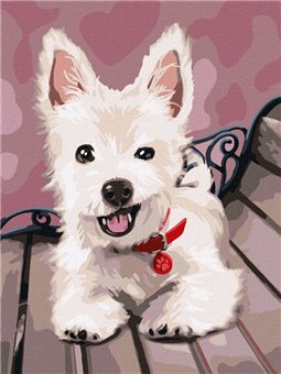 Картина по номерам "Игривый щенок" Идейка (KHO4289)