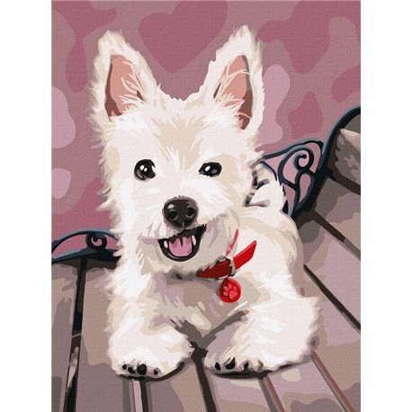 Картина за номерами "Грайливе щеня" Ідейка (KHO4289)