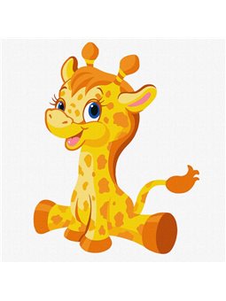 Картина по номерам "Маленький жираф" Идейка (KHO6002)