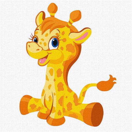 Картина за номерами "Маленька жирафа" Ідейка (KHO6002)