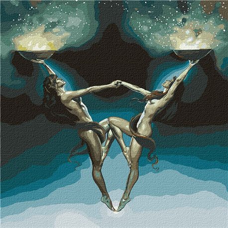 Картина по номерам Идейка "Магия двух с красками металлик" (KHO9544)
