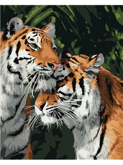 Картина по номерам Идейка "Тигриная любовь" (KHO4301)
