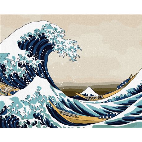 Картина за номерами Ідейка "Велика хвиля в Canhanwa" © Katsusik Hokusai (KHO2756)
