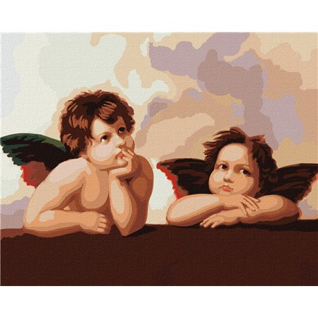 Картина по номерам Идейка "Очаровательные ангелочки" ©Рафаэль Санти (KHO4829)