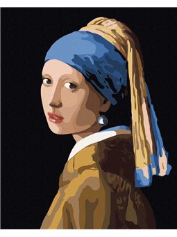 Картина за номерами Ідейка "Дівчина з перлиною, що обслуговує Ян Вермер" (KHO4817)