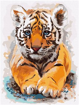 Картина по номерам Идейка "Маленький тигренок" (KHO4287)