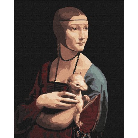 Картина по номерам Идейка "Дама с горностаем" ©Леонардо да Винчи (KHO4818)