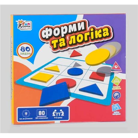 гр Развивающая игра "Форми та логіка" UKB-B 0034 (24) "Fun Game", на украинском языке, в коробке [Ко