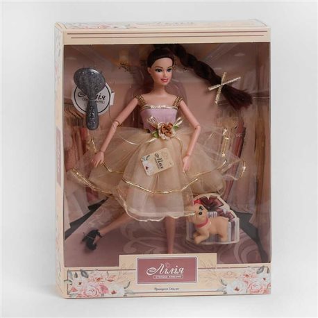 Кукла Лилия ТК - 10467 (48/2) TK Group, Принцесса стиля, питомец, аксессуары, в коробке 