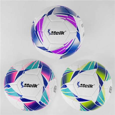 Мяч футбольный C 44436 (50) 3 вида, вес 400 грамм, материал PU, баллон резиновый