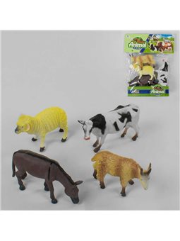 Набор домашних животных 2N 504001 (72/2) 4 сельскохозяйственных животных, в кульке