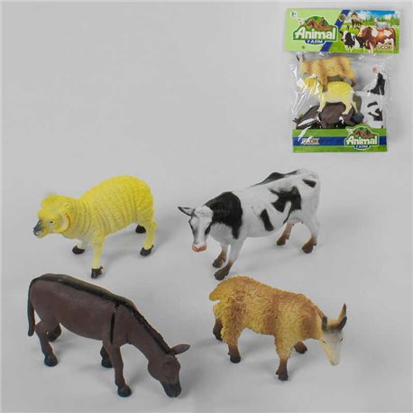 Набор домашних животных 2N 504001 (72/2) 4 сельскохозяйственных животных, в кульке