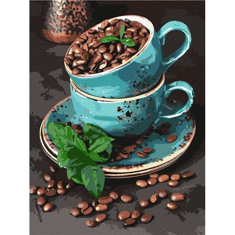 Картина по номерам - Ароматные кофейные зерна KHO5636 30х40 см