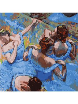 Картина по номерам - Голубые танцовщицы ©Эдгар Дега KHO4847 40х40 см