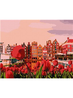 Картина по номерам - Вечерний Амстердам KHO2863 40х50 см