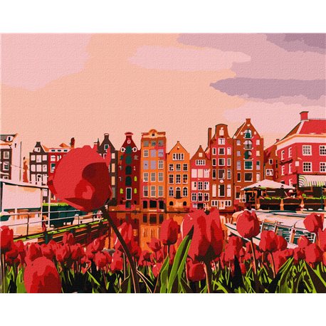 Картина по номерам - Вечерний Амстердам KHO2863 40х50 см