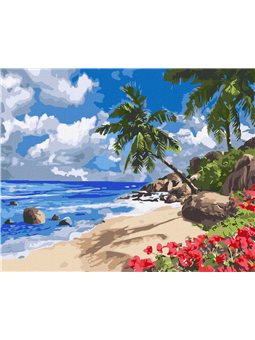 Картина по номерам - Тропический остров KHO2859 40х50 см