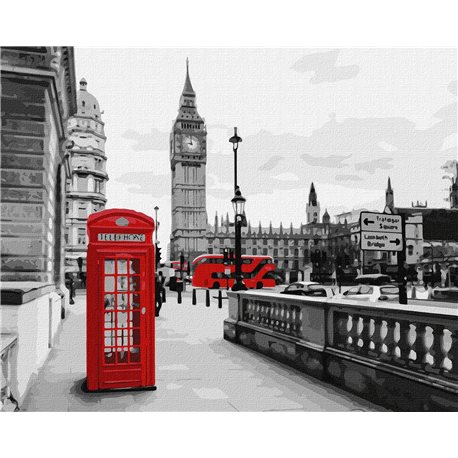 Картина по номерам - Звонок из Лондона KHO3619 40х50 см