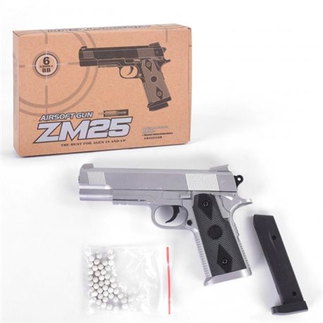 Пістолет ZM 25 L 00029 (36) на пульках, металлический