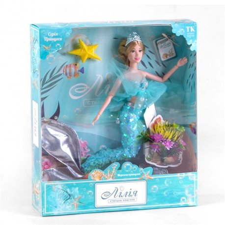 Кукла с аксессуарами 30 см Kimi Морская принцесса питомец Разноцветная 4660012503676