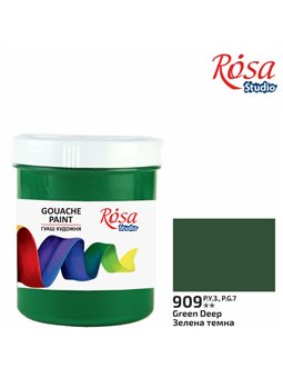 Гуакская краска, зеленый темный, 100 мл, Rosa Studio