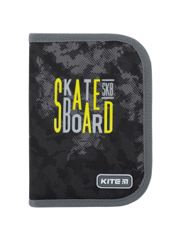 Пенал Kite 1 від., 2 відв., без наповнення K22-622-6 Skateboard