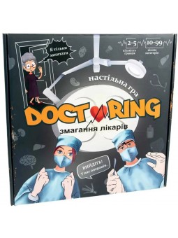 Настільна гра 30916 (укр) "Doctoring - змагання лікарів", в кор-ці 33-32-4,2 см