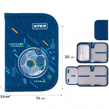 Пенал Kite 1 від., 1 відв., без наповнення K24-621-8 Goal